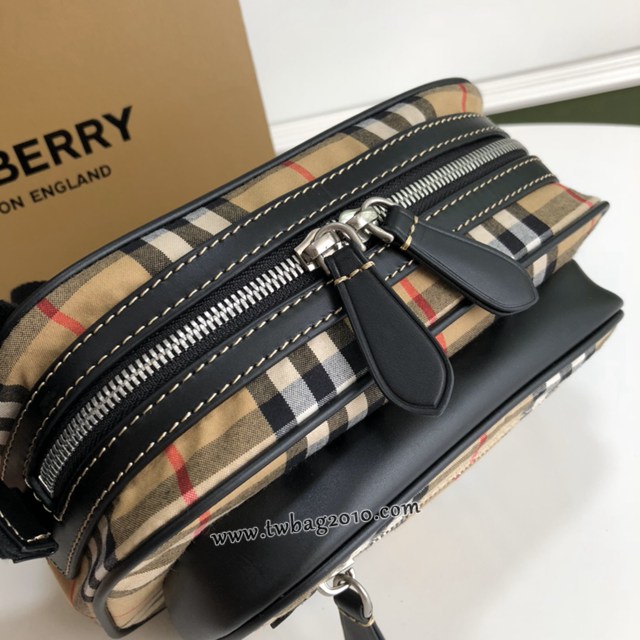 Burberry專門店新款Vintage復古格紋斜背包 巴寶莉肩背相機包男包 yxb1480